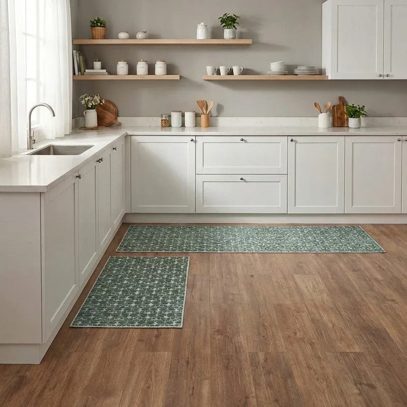 Abstract Balance Kitchen Floor Mats (Midnight Blue) - Set of media 4