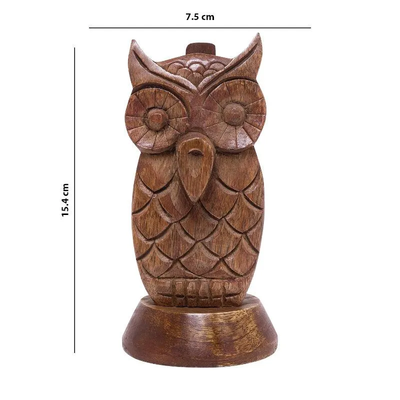 Owl Handcarfted Mate Spectacle Holder media 5