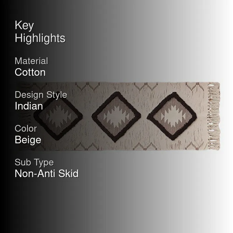 Boho Weave II Cotton Runner Rug - Brown media 2