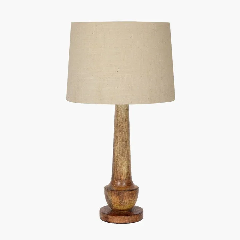 AuraFlex Versatile Wooden Table Lamp - Beige media 3