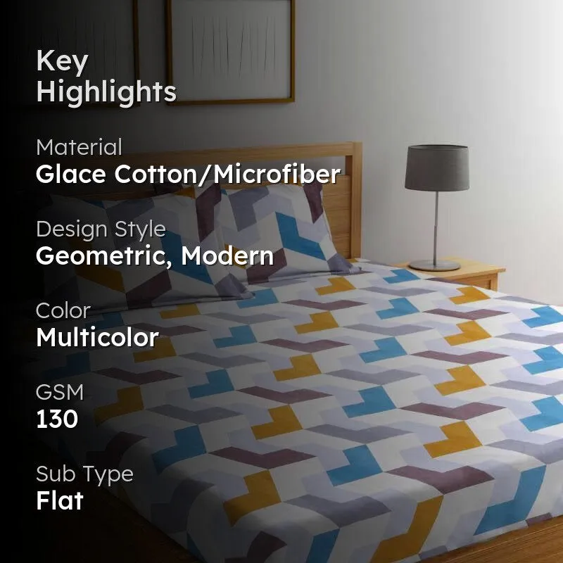 Precco Printed Microfiber Bedsheet - 130 GSM media 2