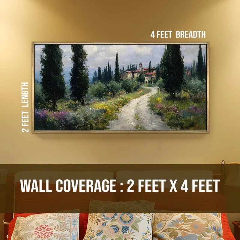Pastoral Way Canvas Wall Painting With Frame media 9