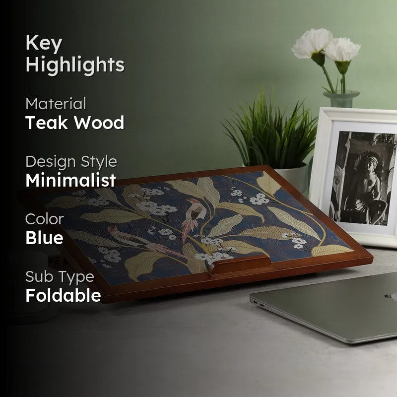 India Circus Teak Wood Paradise Laptop Table media 2