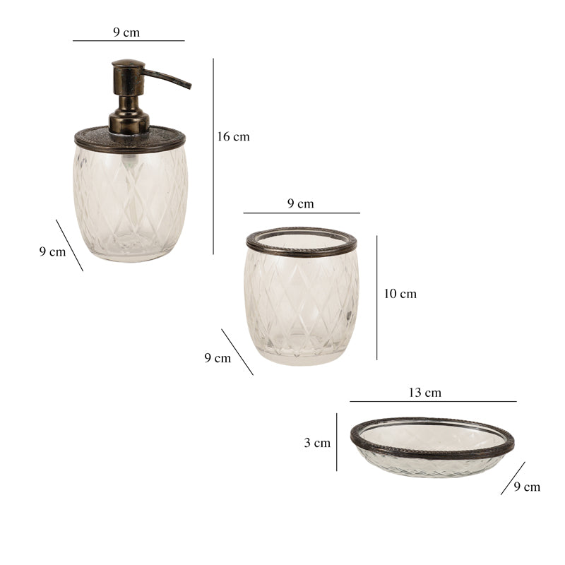 Viara Diamond Bathroom Set - Black media 5