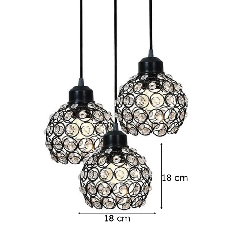 Lousie Crystal Ceiling Lamp - Black media 7