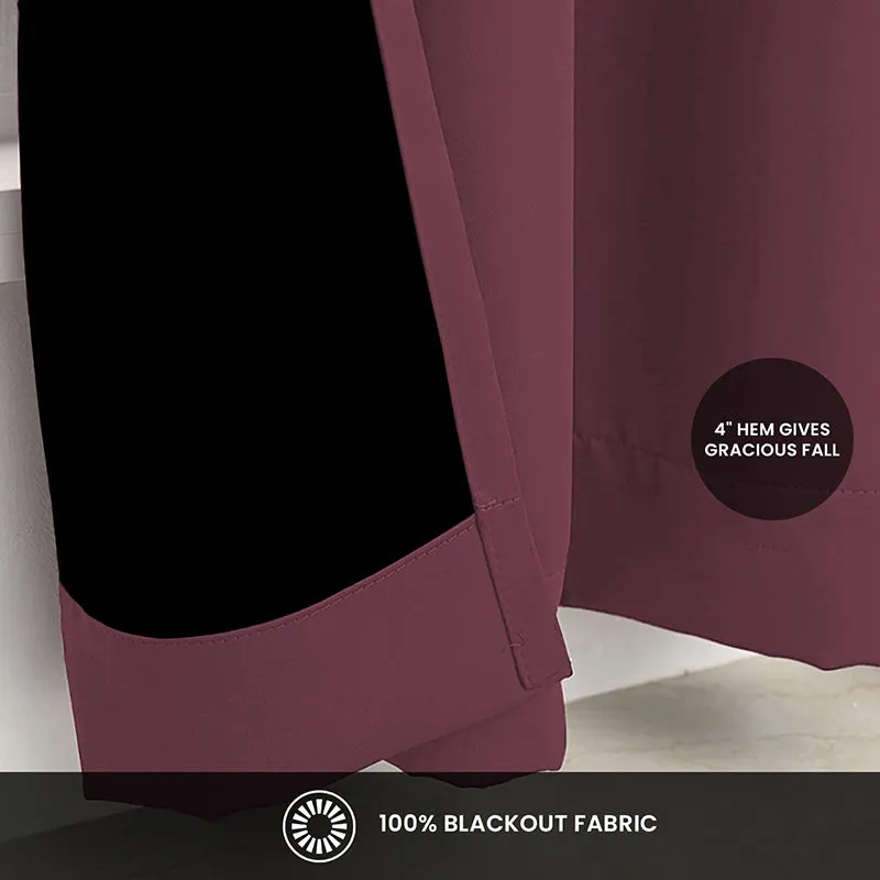 Urban Space Mauve Blackout Curtain - Set Of Two media 3