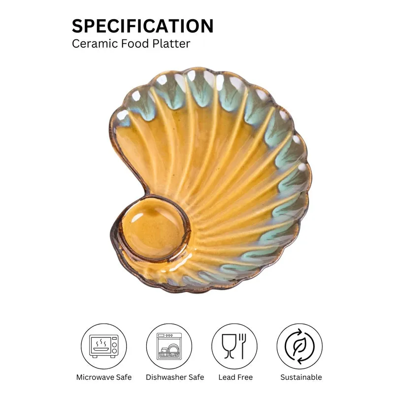 Cerava Shell Ceramic Platter media 4