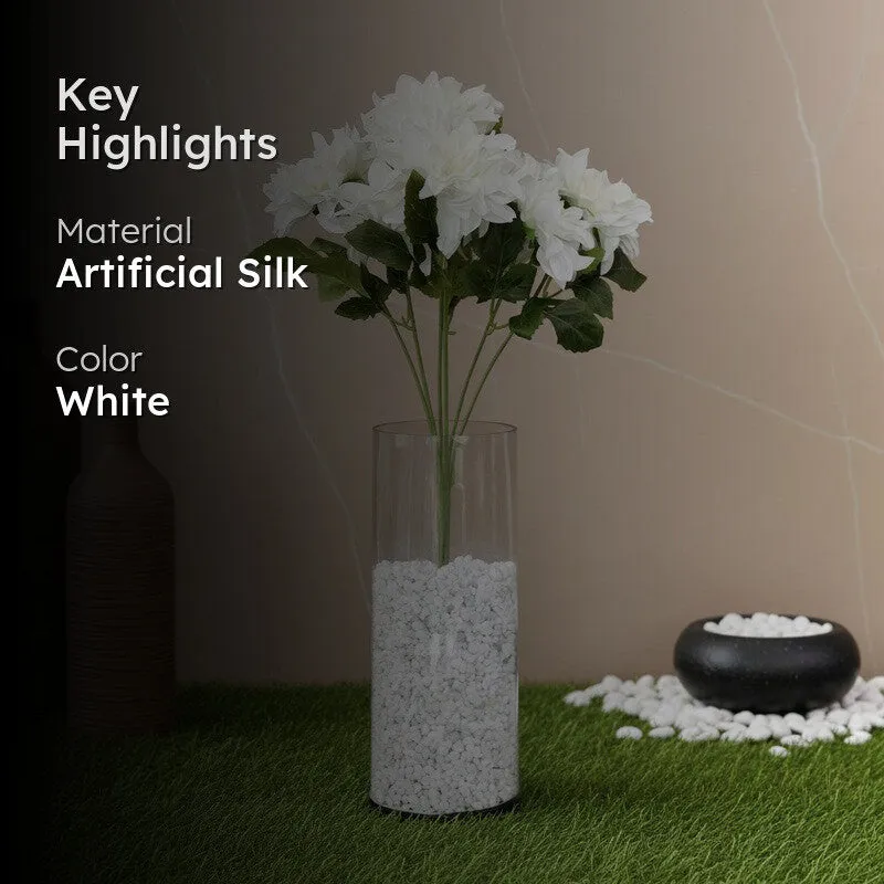 Artificial Flowers Bunch - White media 2