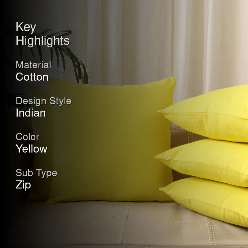 Whisper Weave Cushion Cover (Yellow) - Set Of Five media 2