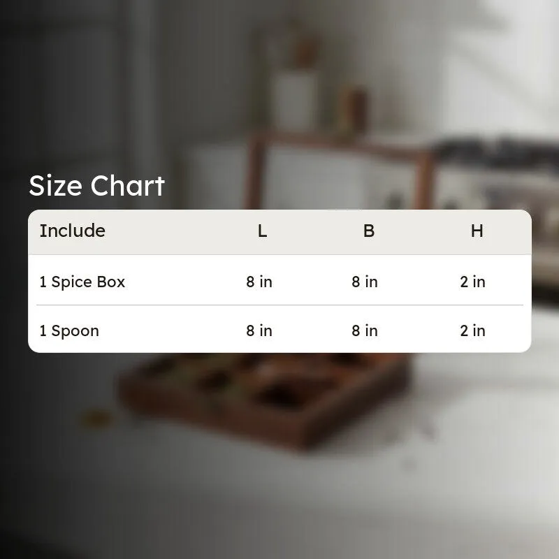 Aroma Sheesham Wood Rectangle Masala Box - Two Piece Set media 10