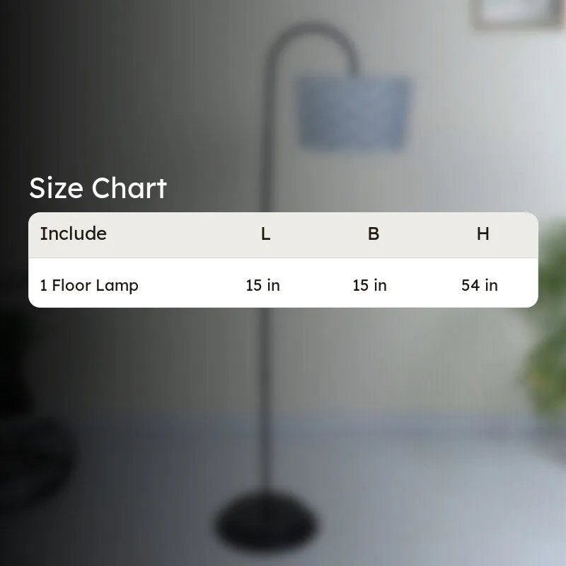 Chevron Light Printed Arched Floor Lamp media 5