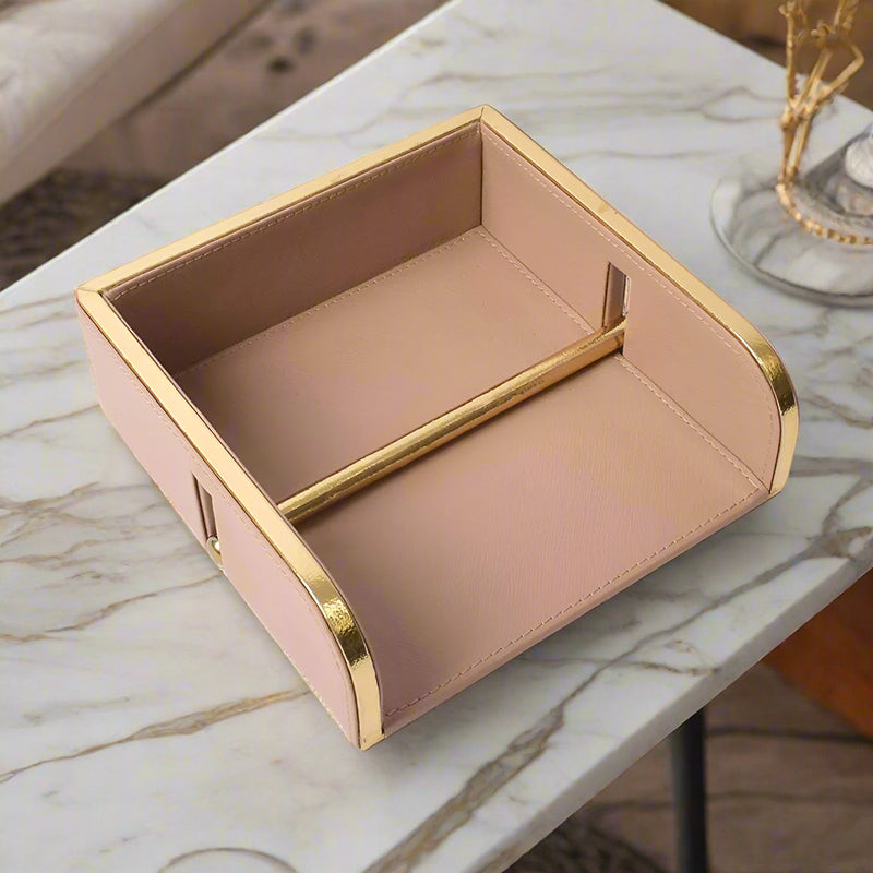 Ceastra Neo Faux Leather Tissue Holder - Beige