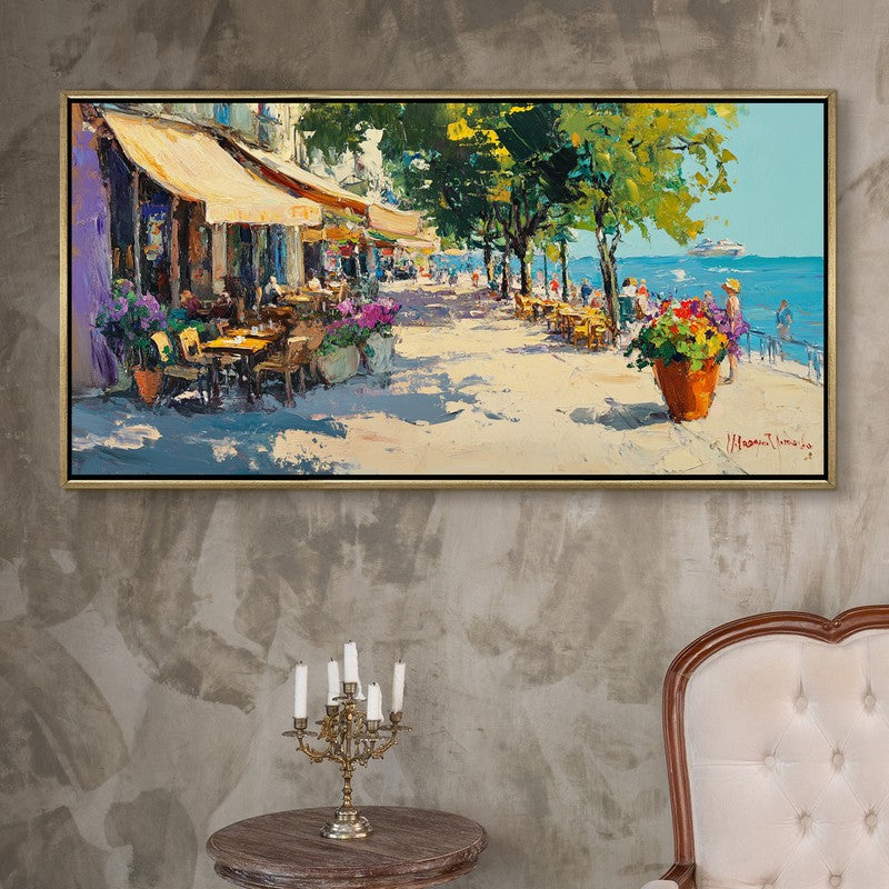 Terrasse Canvas Wall Painting With Frame