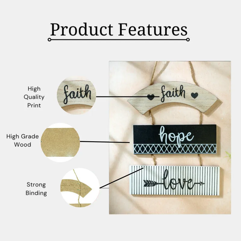 Faith,Hope,Love Wooden Wall Accent media 6
