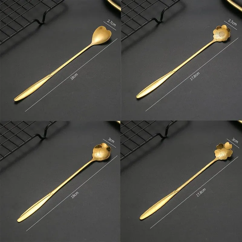 Prime Petal Steel Desert Spoon - Set of Four media 8