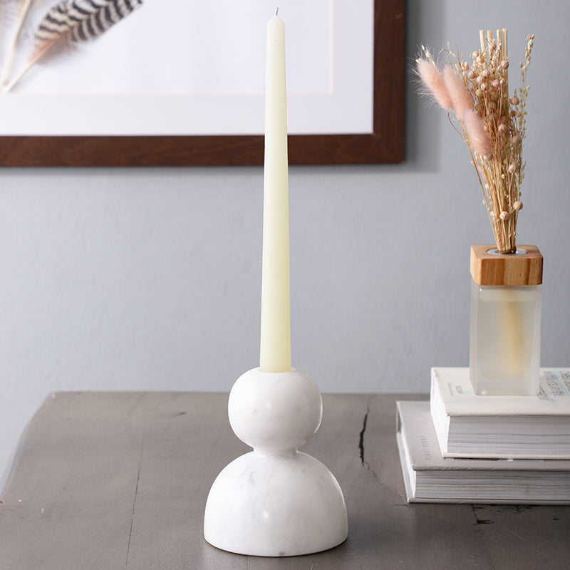 Alabaster Flame Marble Candle Holder