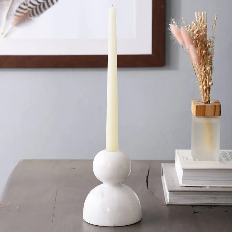 Alabaster Flame Marble Candle Holder media 1