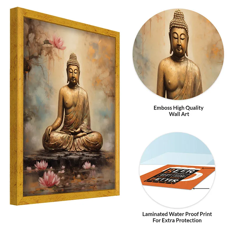 Buddha Meditation Wall Painting media 4