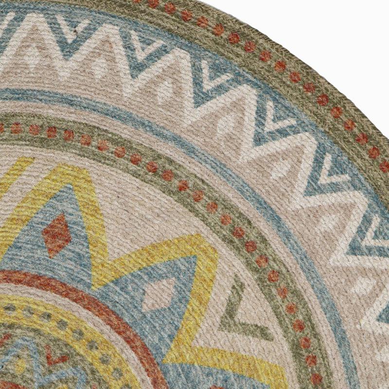 Moro Ethnic Round Cotton Rug media 4