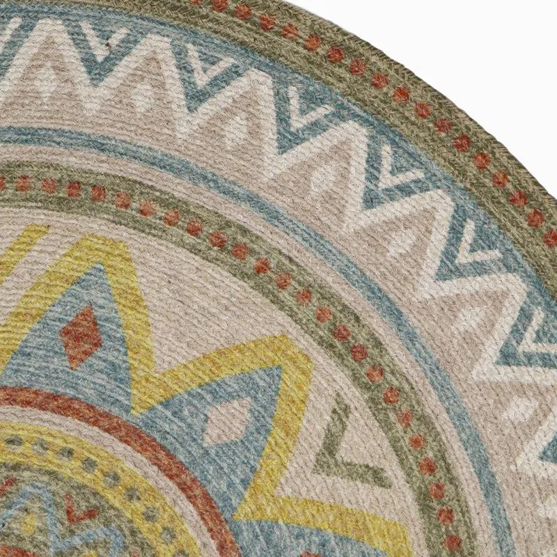 Moro Ethnic Round Cotton Rug media 4