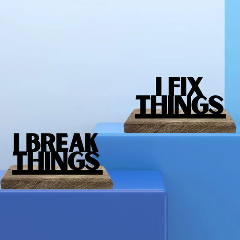 Breaker & Fixer Typography Showpiece - Set Of Two media 3
