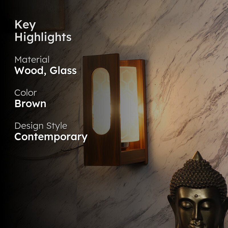 Drike Wooden Wall Lamp media 2