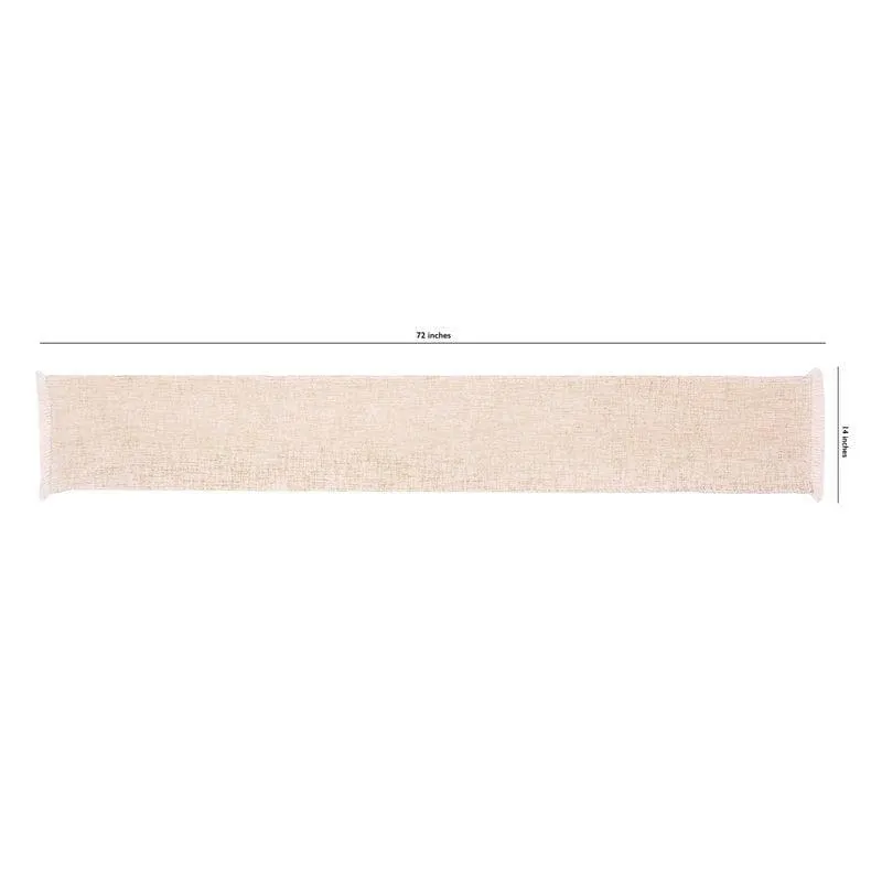 Matsya Vala Cotton Table Runner - Beige media 4