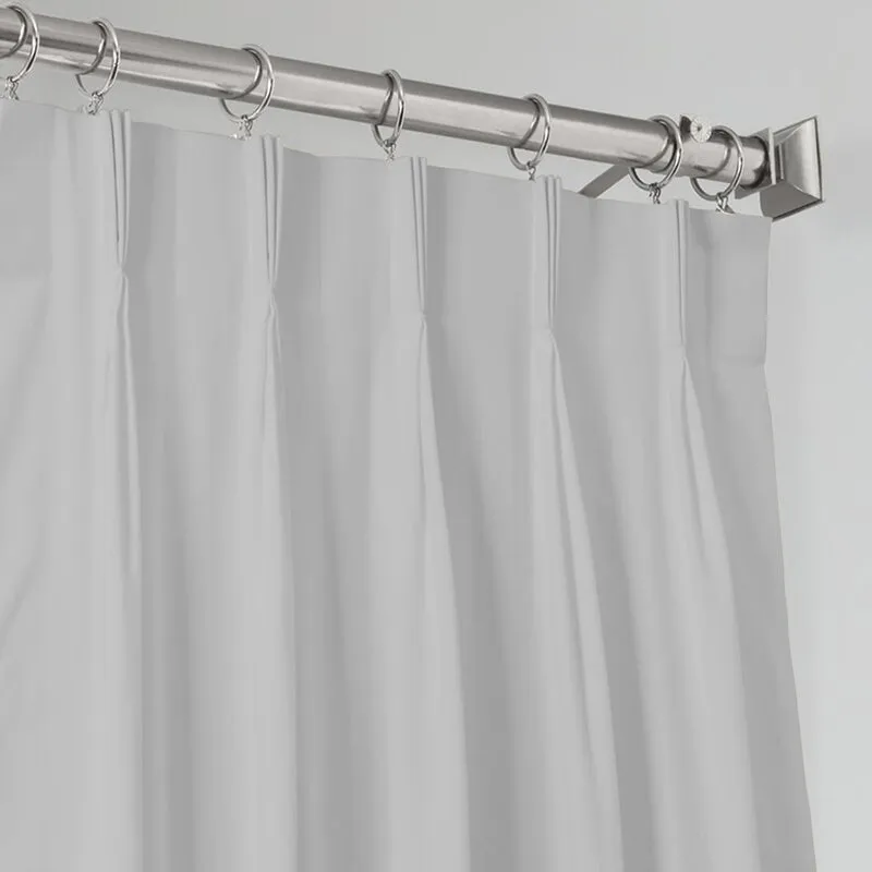 Noir Triple Pinch Pleat Blackout Curtain - Silver media 3