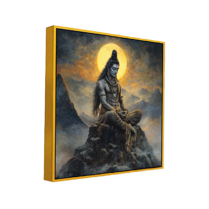 Wistful Shiva Canvas Wall Art With Frame media 3