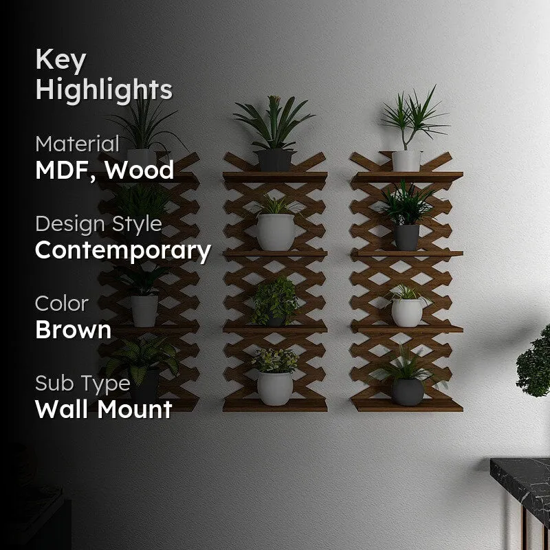 Vivo Stack (MDF,Wood) Shelves - Set Of Three media 2