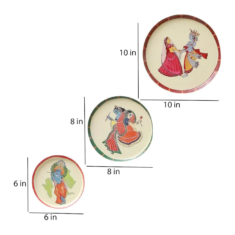 Radhey Krishna Iron Wall Plate - Set Of Five media 6