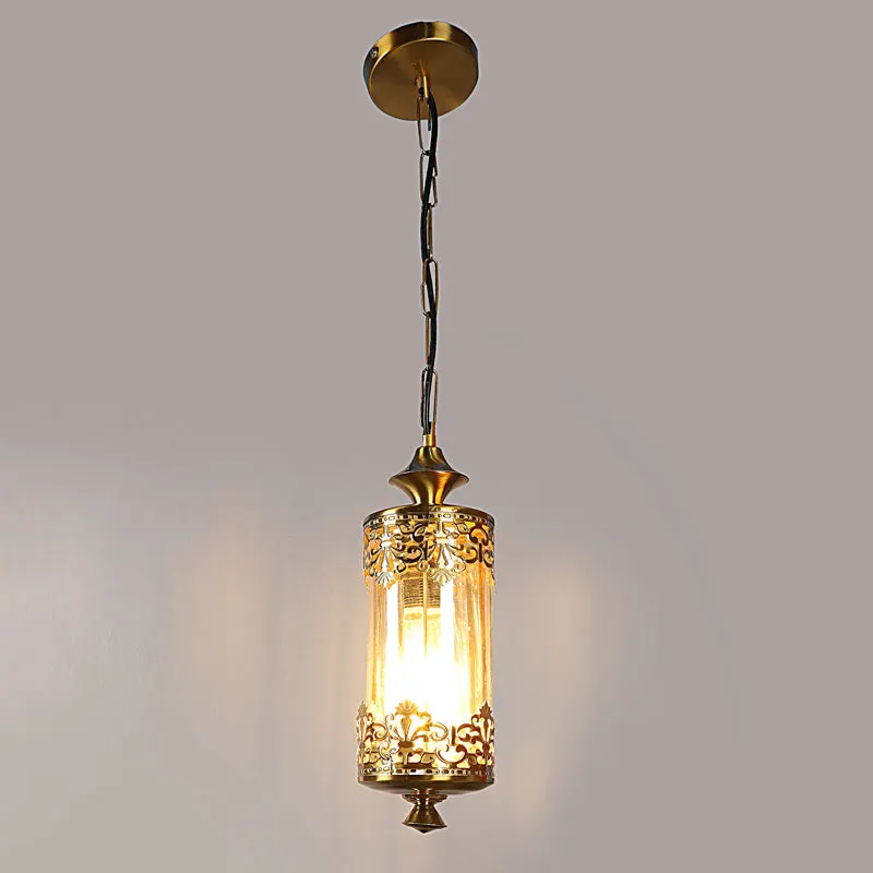 Lanthra Lantern Glass & Iron Ceiling Lamp media 4