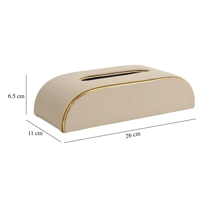 Relca Leather Tissue Box - Ivory media 5