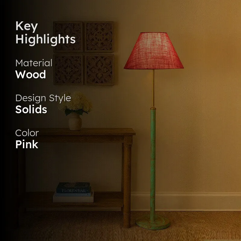 Drift Wooden Floor Lamp - Pink media 2