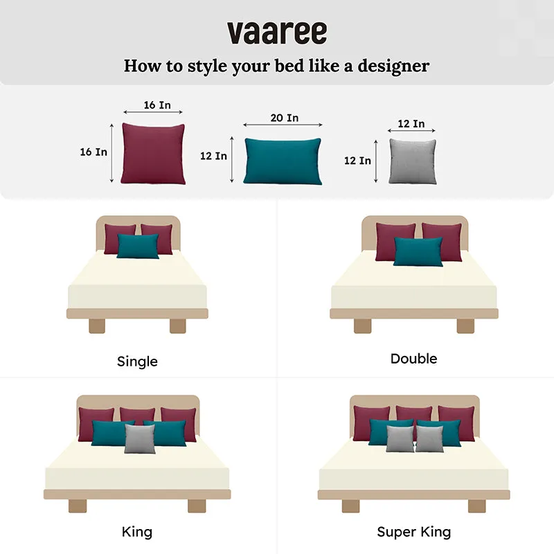 Nautica  Versailles Veil  Cotton Bedsheet (Maroon) - 210 TC - 9