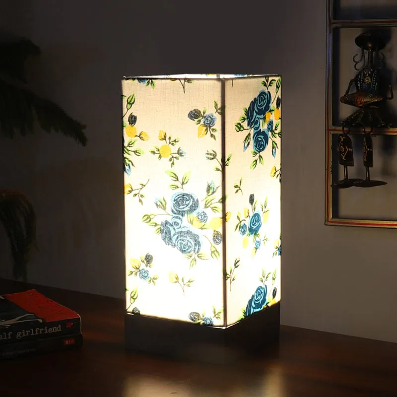 Seralya Edge Cotton Table Lamp - Multicolor media 1