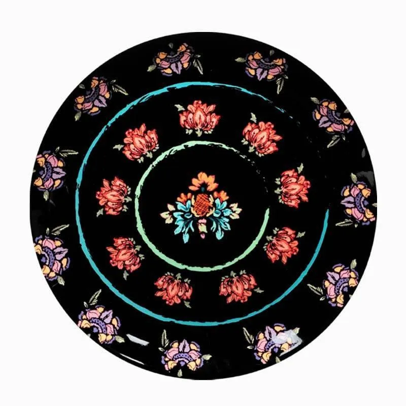 Floral Passion Decorative Plate - Black media 5