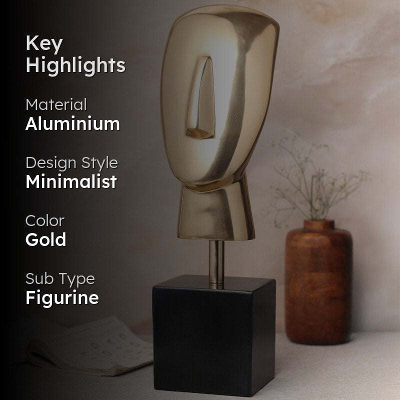 Muse Mundane Head Showpiece - Gold media 2