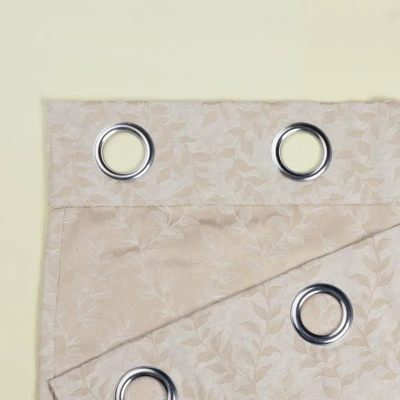 Noor Jacquard Single Curtain (Beige) media 5