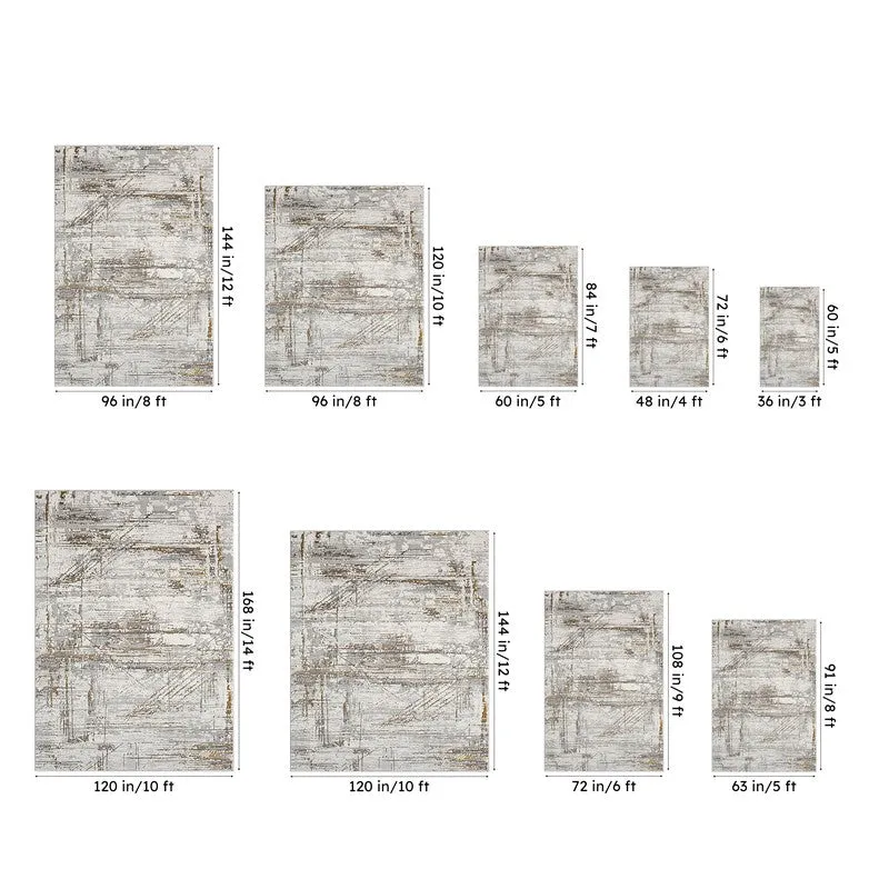 Piera Abstract Carpet - Ash & White media 9
