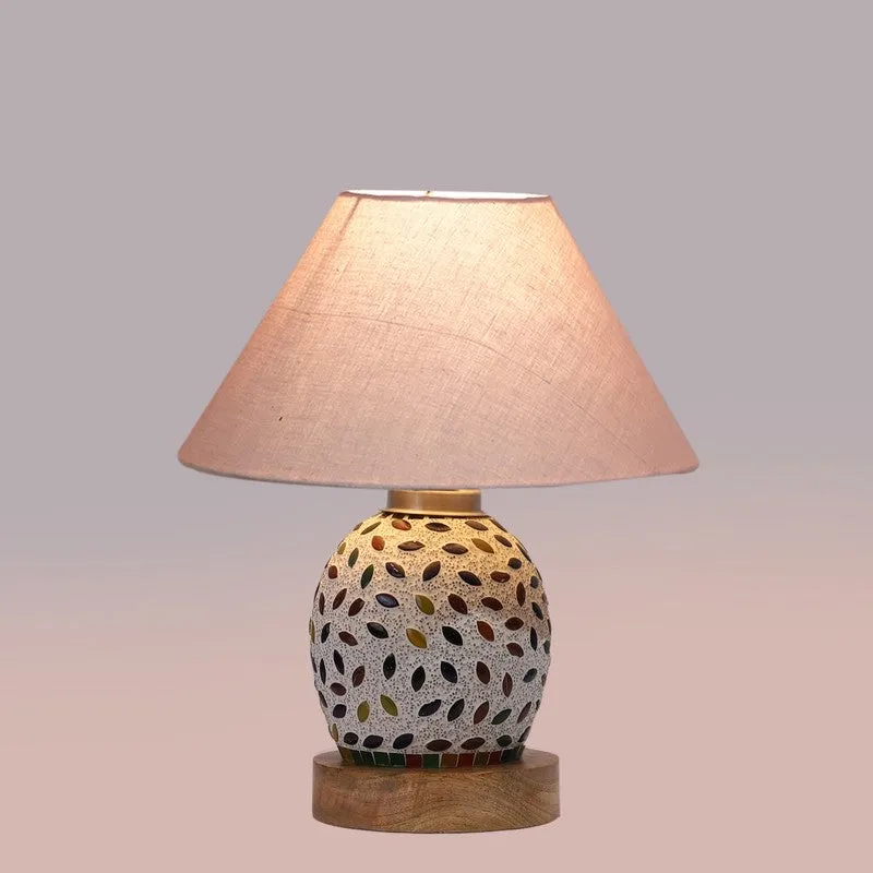 Hearthix Wooden Table Lamp - Multicolor media 6