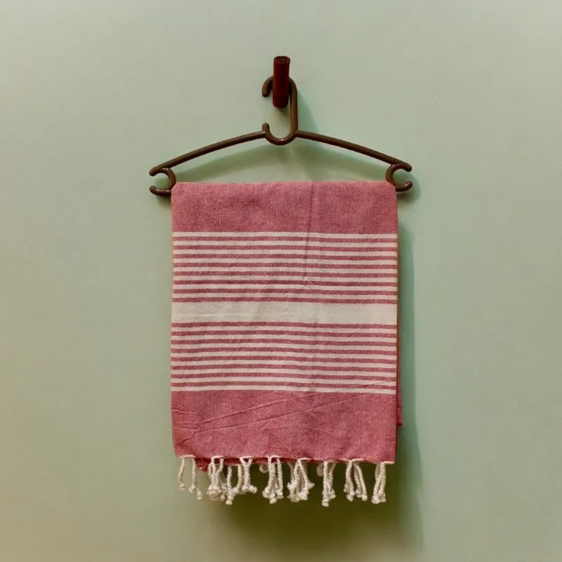 Rodgo Cotton Bath Towel (Grey & Pink ) - Set Of Two media 3