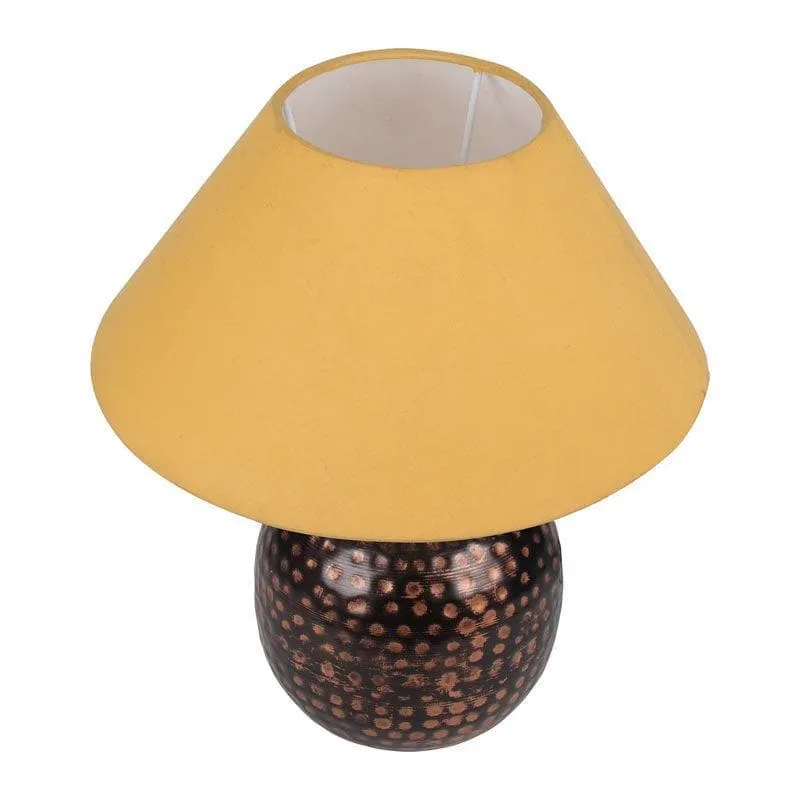 Vintage Charm Fabric Table Lamp - Gold,Bronze media 3