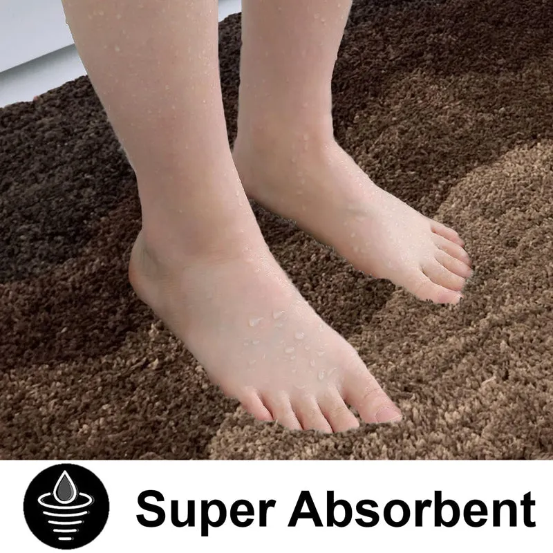 Soft Waves Microfiber Bath Mat - Brown media 5