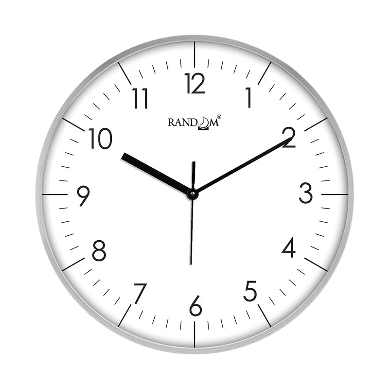 Benot Silver Analog Wall Clock - White media 3