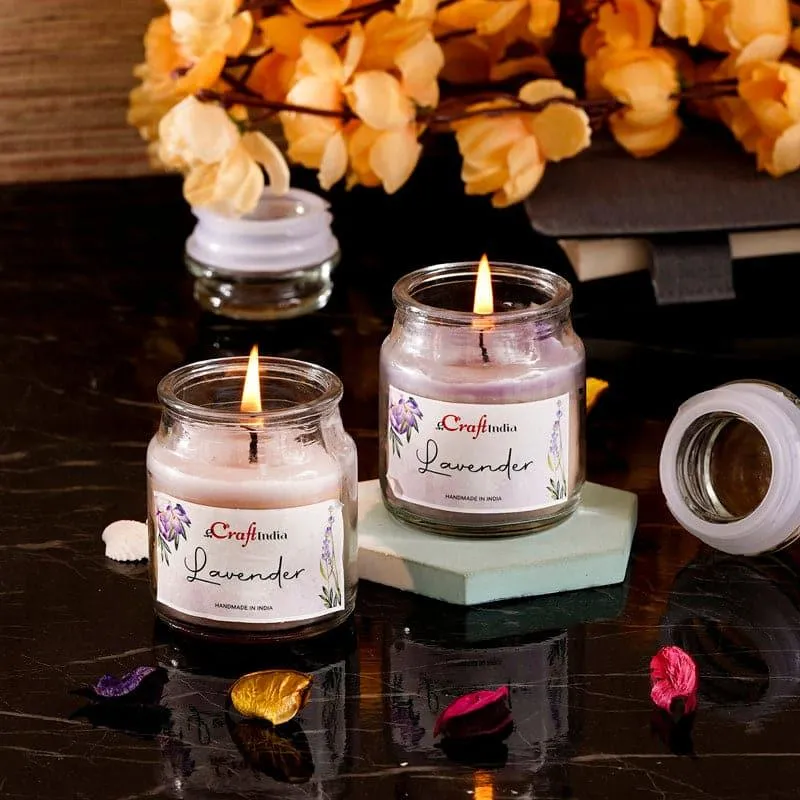 Nithya Lavender Scented Jar Candle - Set Of Two media 4