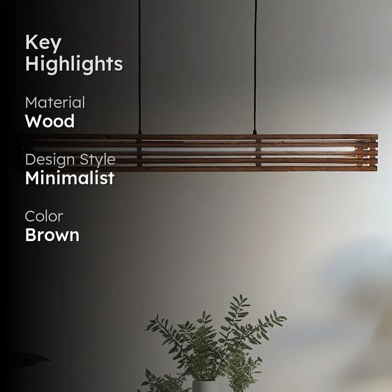Glitz Linear LED Carved Wooden Ceiling Lamp media 2