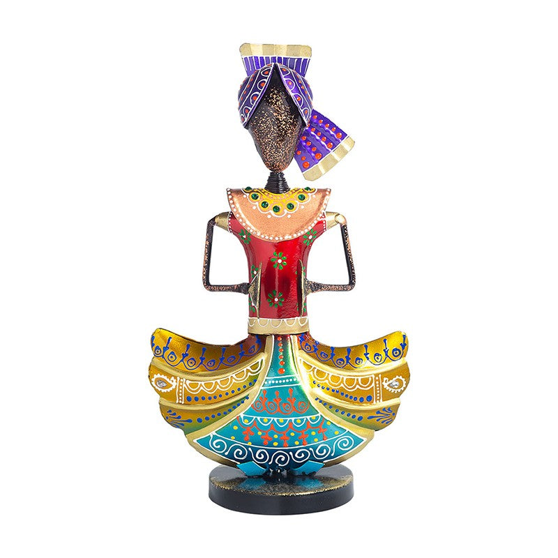 Folk Musician Iron Showpiece - Blue,Red media 3