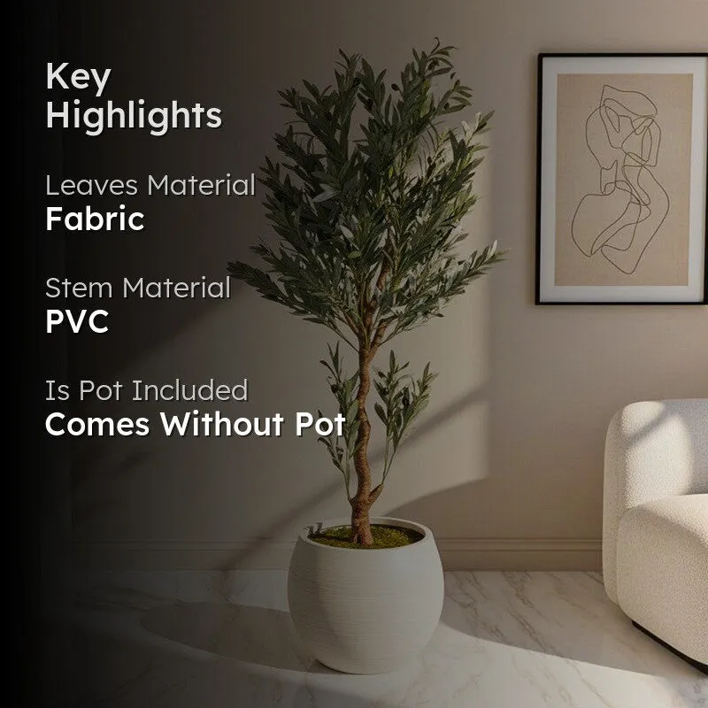Artificial Olive Plant Without Pot - 5.2 Feet media 2