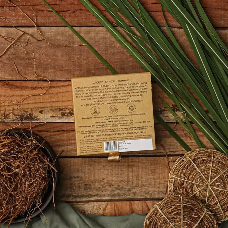 Phool Natural Incense Cones (Vetiver) - Set Of Forty media 4